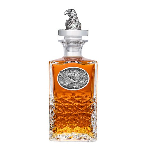American Eagle Heritage Whiskey Decanter - Handcrafted Pewter & 3D Sculpted Top