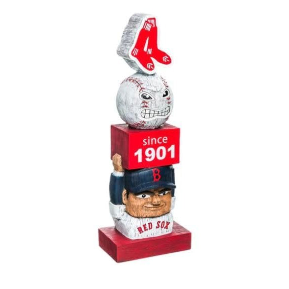 Baseball-themed figurine with a player, ball, and 'Red Sox' logo on a white background