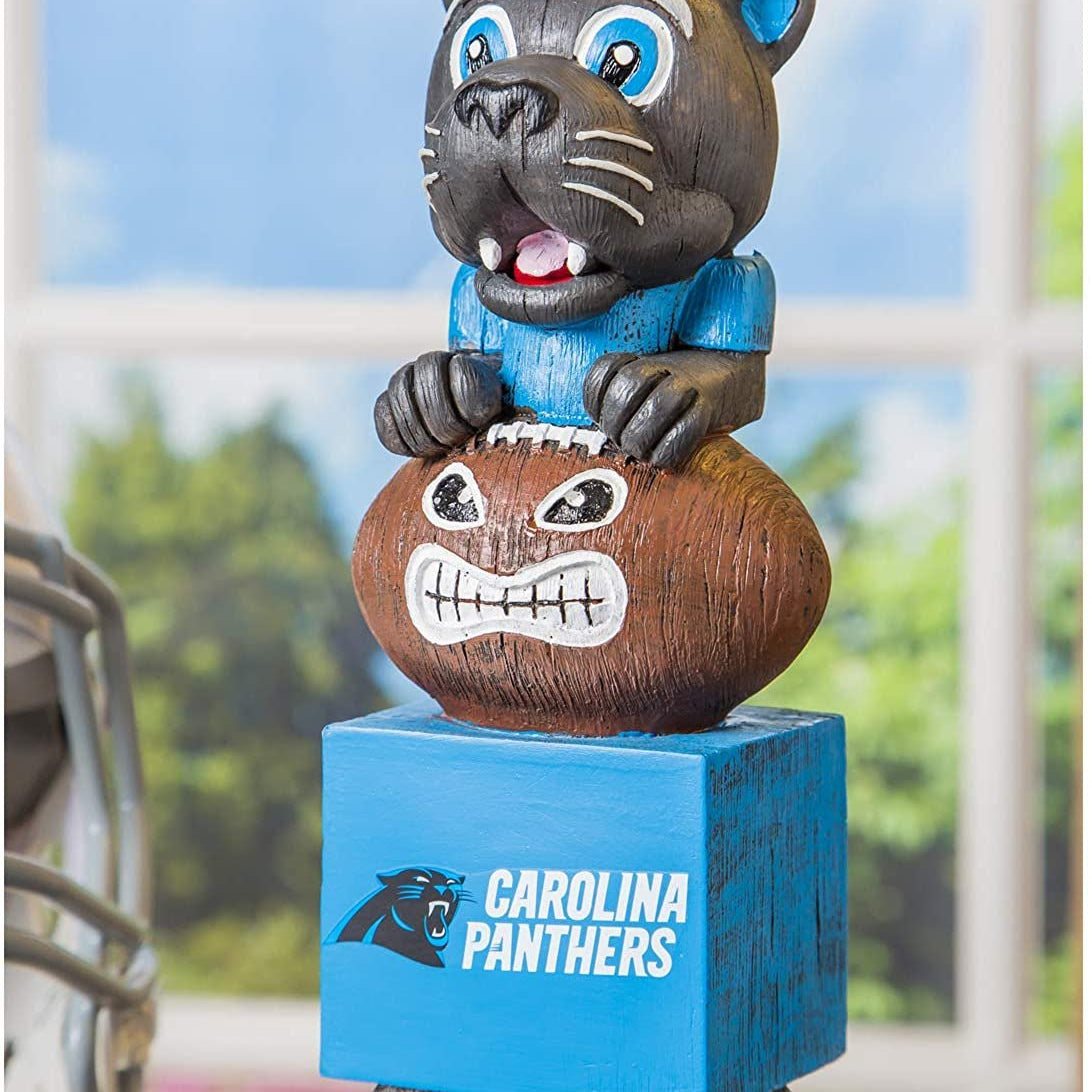 Carolina Panthers-themed bobblehead figure on a blue base with a football design.