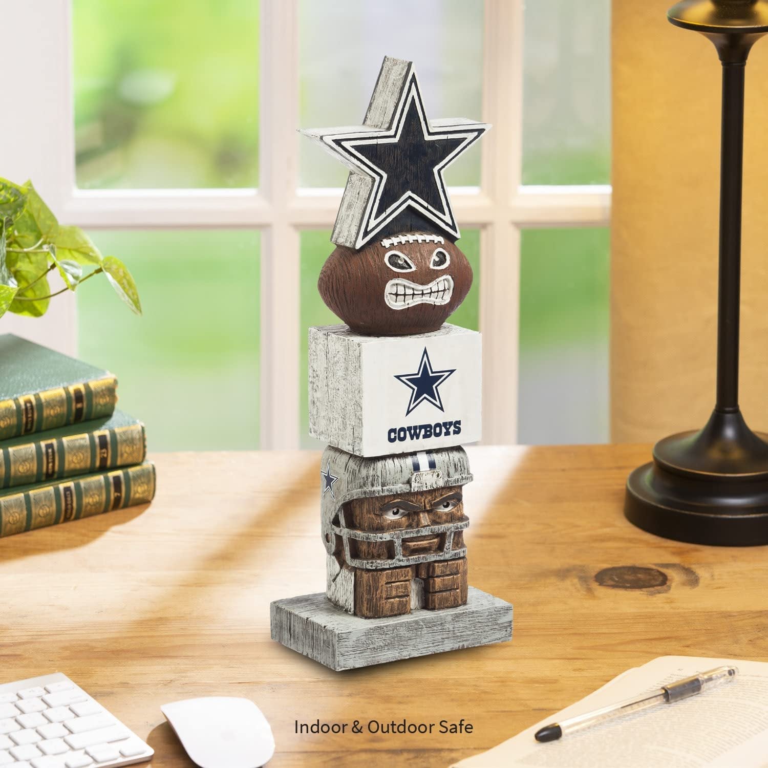 Dallas Cowboys Retro Tiki Totem Garden Statue - Vintage NFL Mascot Outdoor Decor & Man Cave Figurine