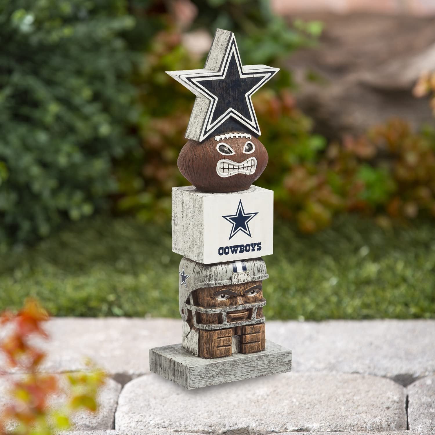 Dallas Cowboys Retro Tiki Totem Garden Statue - Vintage NFL Mascot Outdoor Decor & Man Cave Figurine