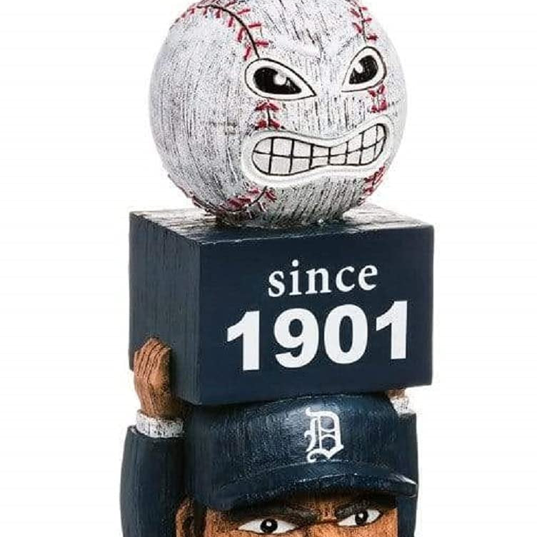 Detroit Tigers Retro Tiki Totem Garden Statue - Vintage MLB Mascot Outdoor Decor & Man Cave Figurine