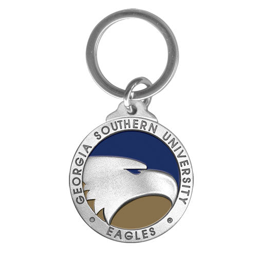 Keychain with Georgia Southern University Eagles logo on a white background