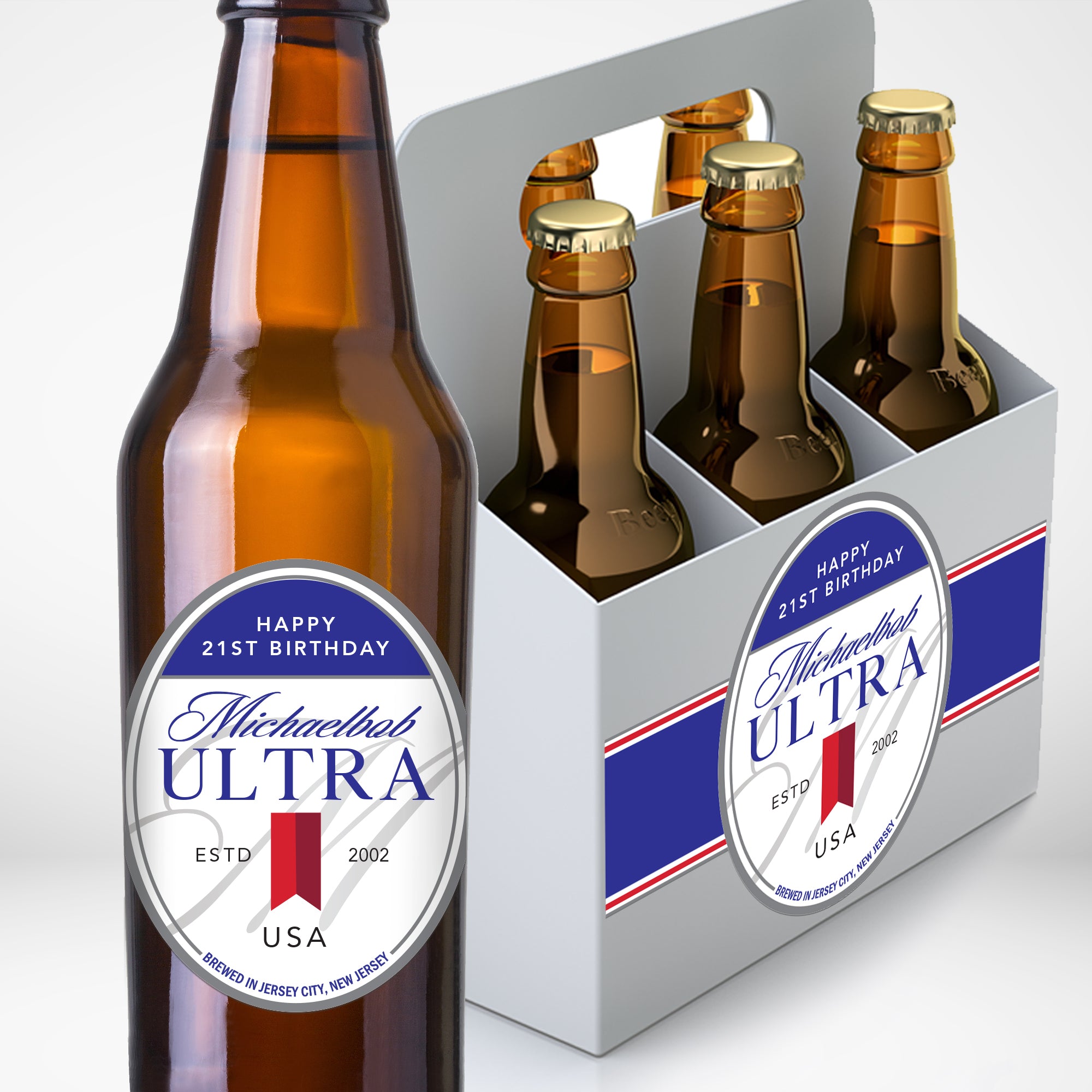 Personalized Michelob Ultra Inspired Beer Labels