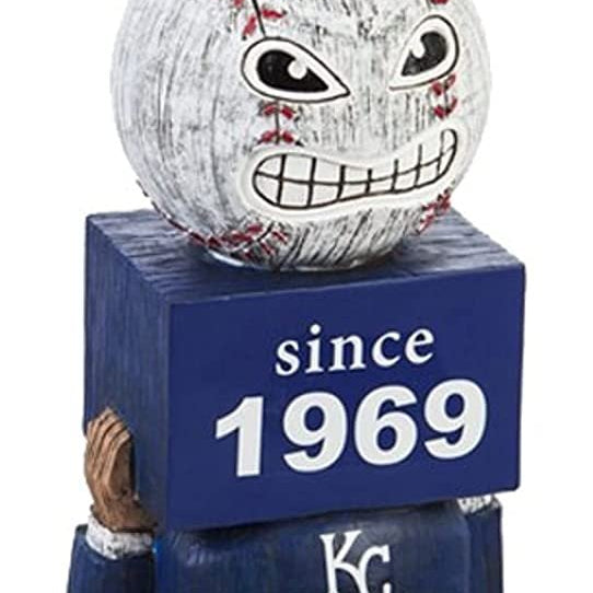 Kansas City Royals Tiki Totem Garden Statue - Vintage MLB Mascot Outdoor Decor & Man Cave Figurine
