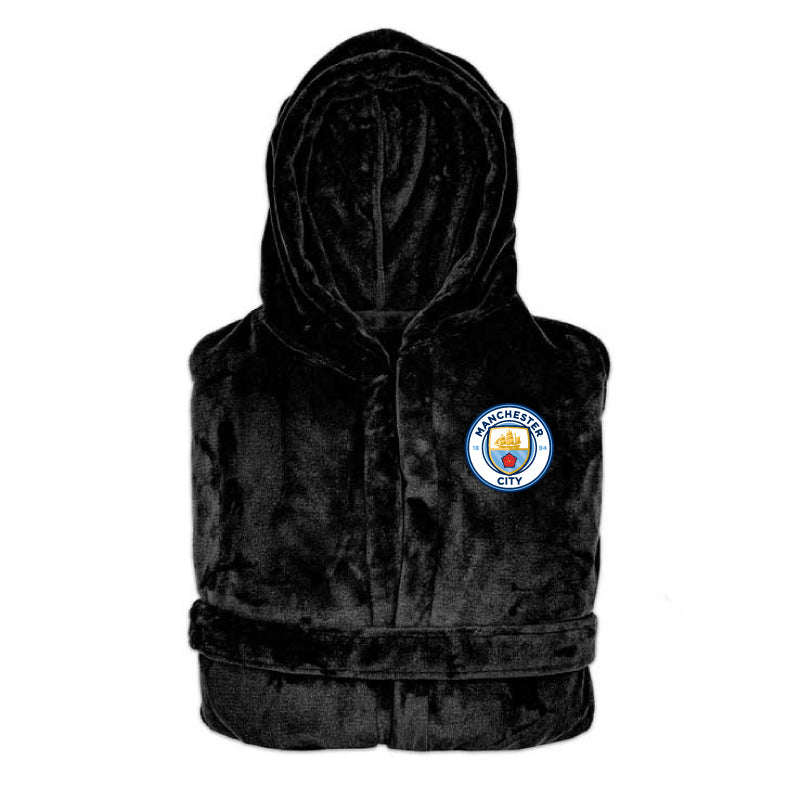 Manchester City Football Club - Hooded Bathrobe Unisex Plush Lounge Robe