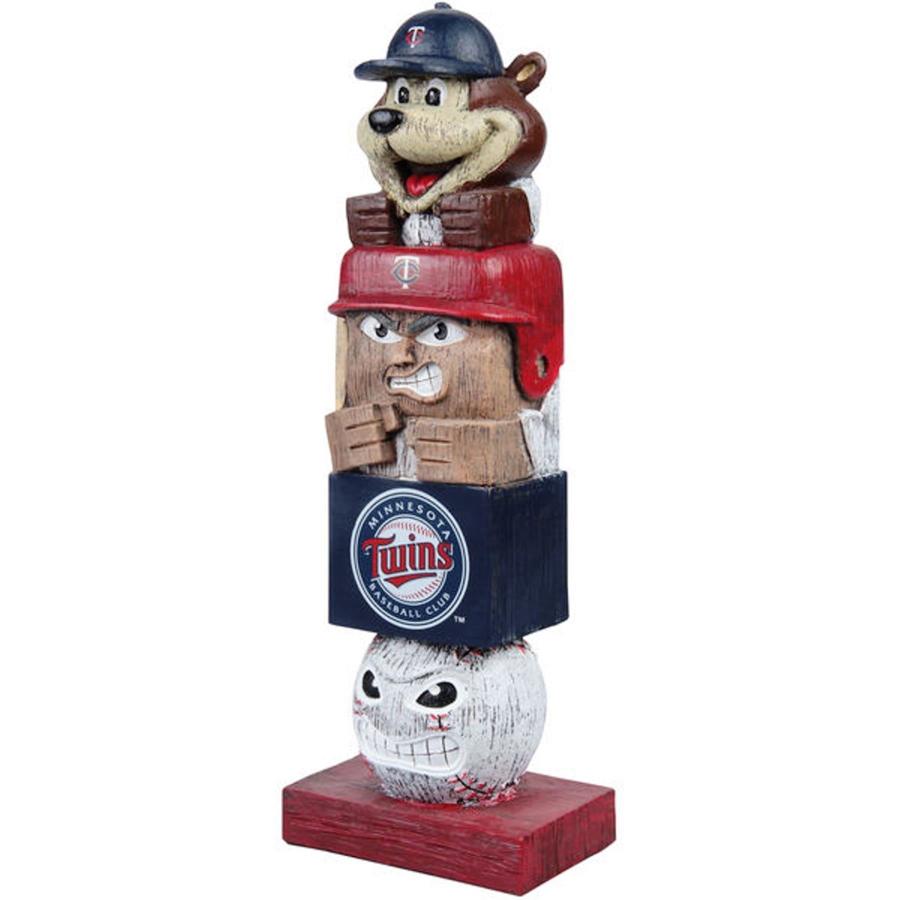 Twin bear figurine with a Minnesota Twins logo on a white background
