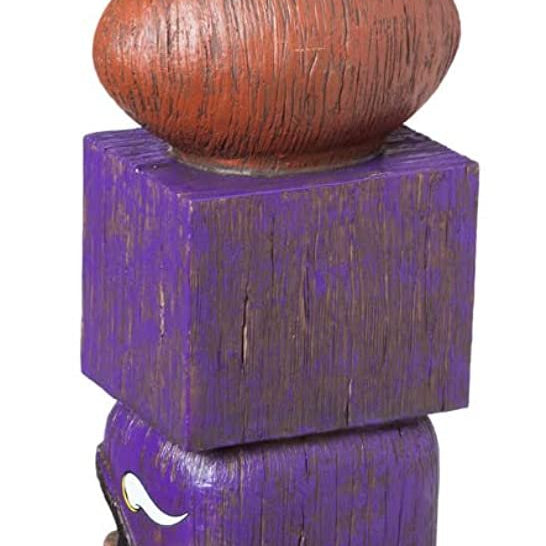 Minnesota Vikings 16" Retro Tiki Totem Garden Statue - Vintage NFL Mascot Outdoor Decor & Man Cave Figurine
