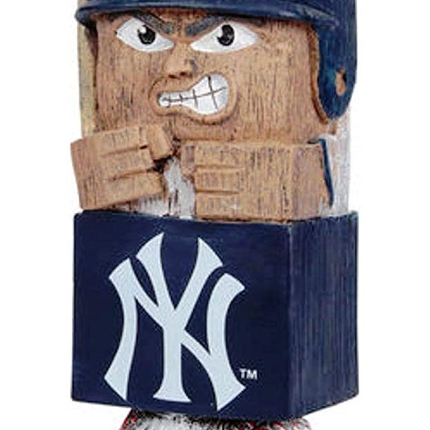New York Yankees 16" Tiki Totem Garden Statue - Vintage MLB Mascot Outdoor Decor & Man Cave Figurine