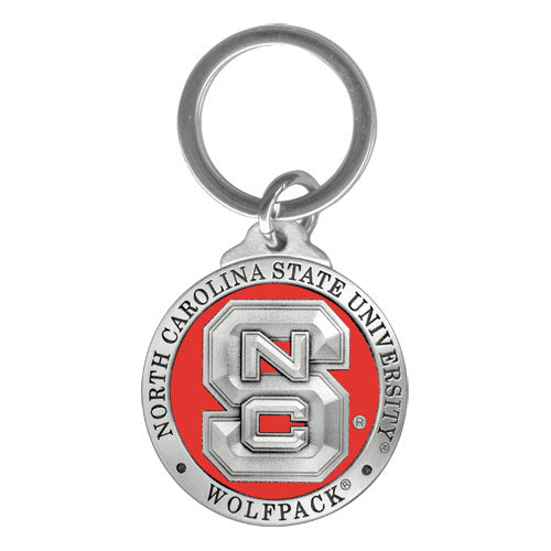 Keychain with North Carolina State University logo on a white background