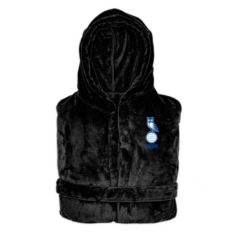 Oldham Athletic FC - Hooded Bathrobe Unisex Plush Lounge Robe