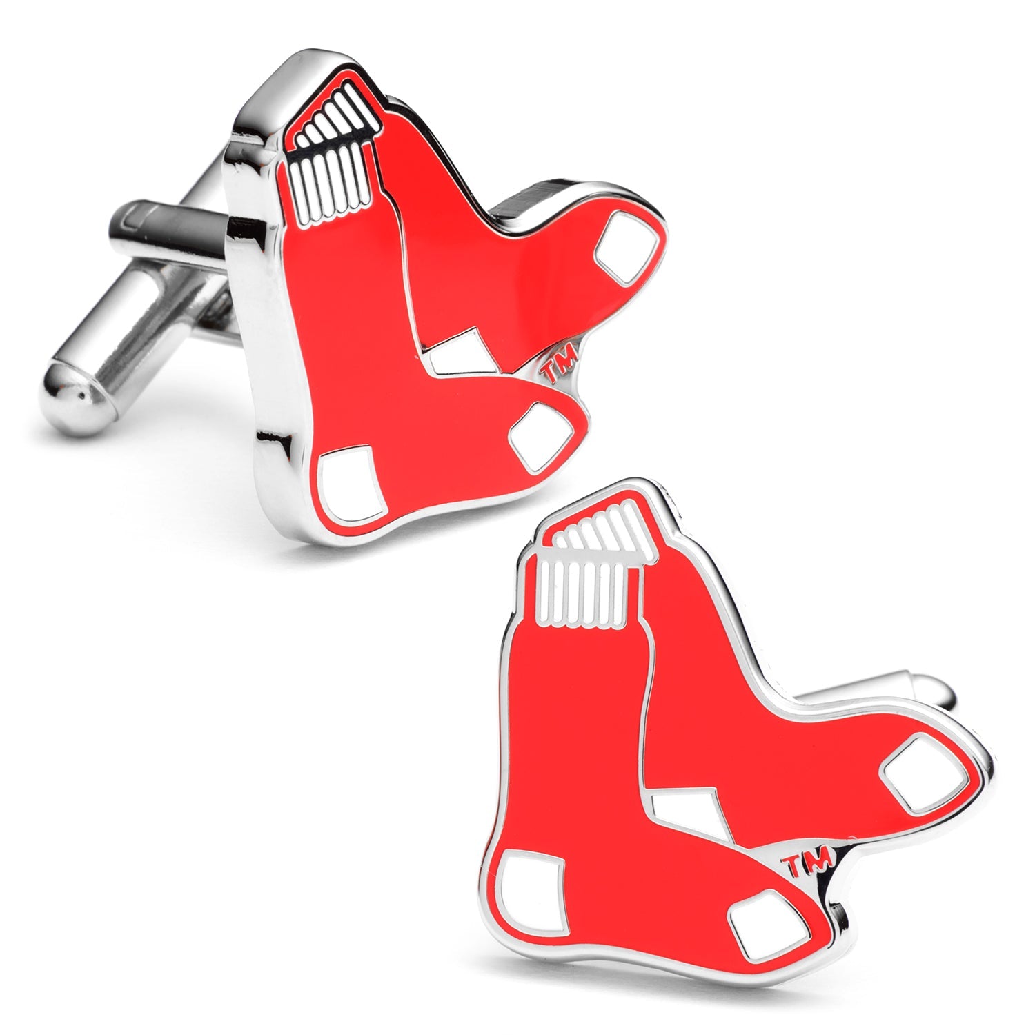 MLB Boston Red Sox Cufflinks and Tie Bar Gift Set | Officially Licensed Baseball Accessories