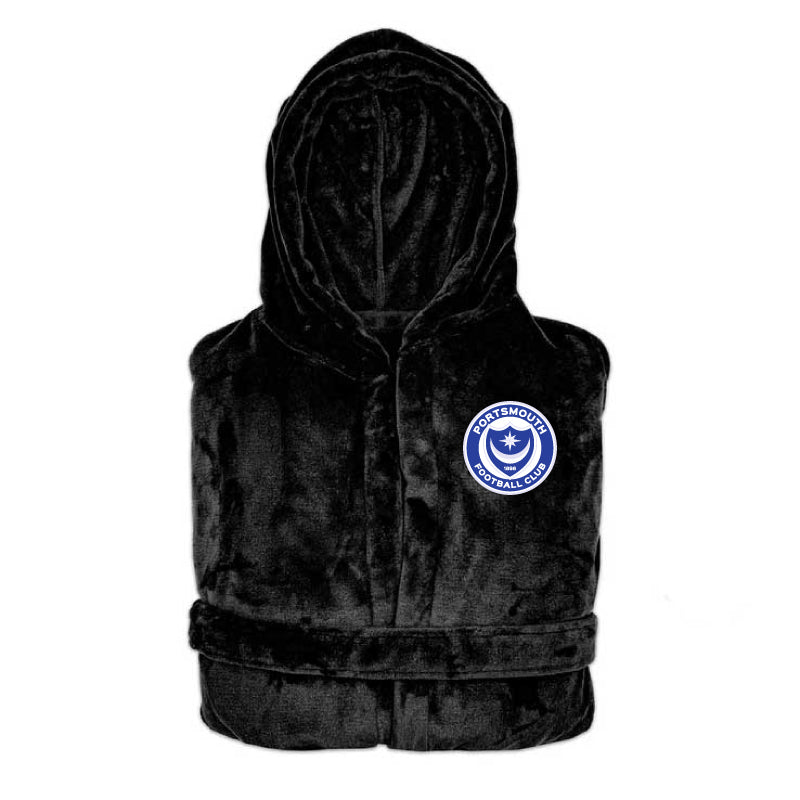 Portsmouth FC - Hooded Bathrobe Unisex Plush Lounge Robe