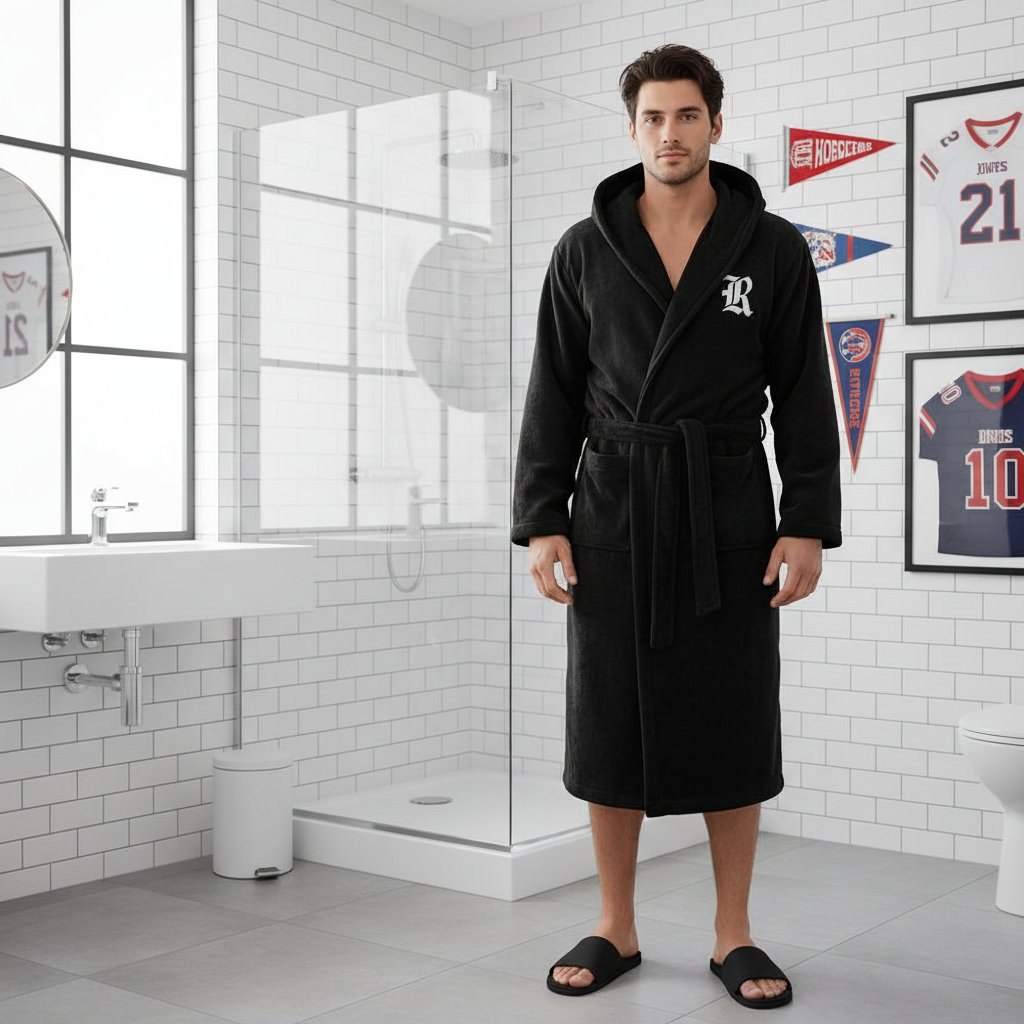 Rice Owls - Hooded Bathrobe Unisex Plush Lounge Robe