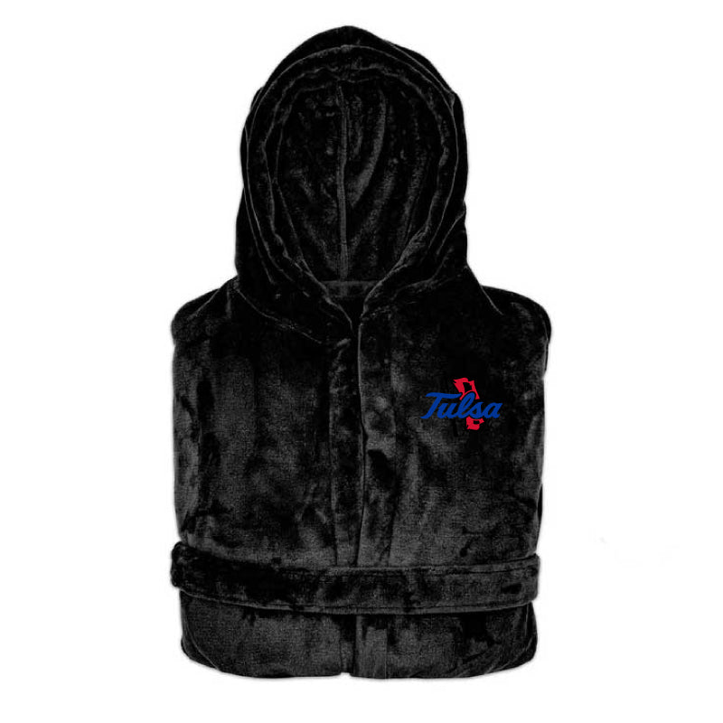 Tulsa Golden Hurricane - Hooded Bathrobe Unisex Plush Lounge Robe