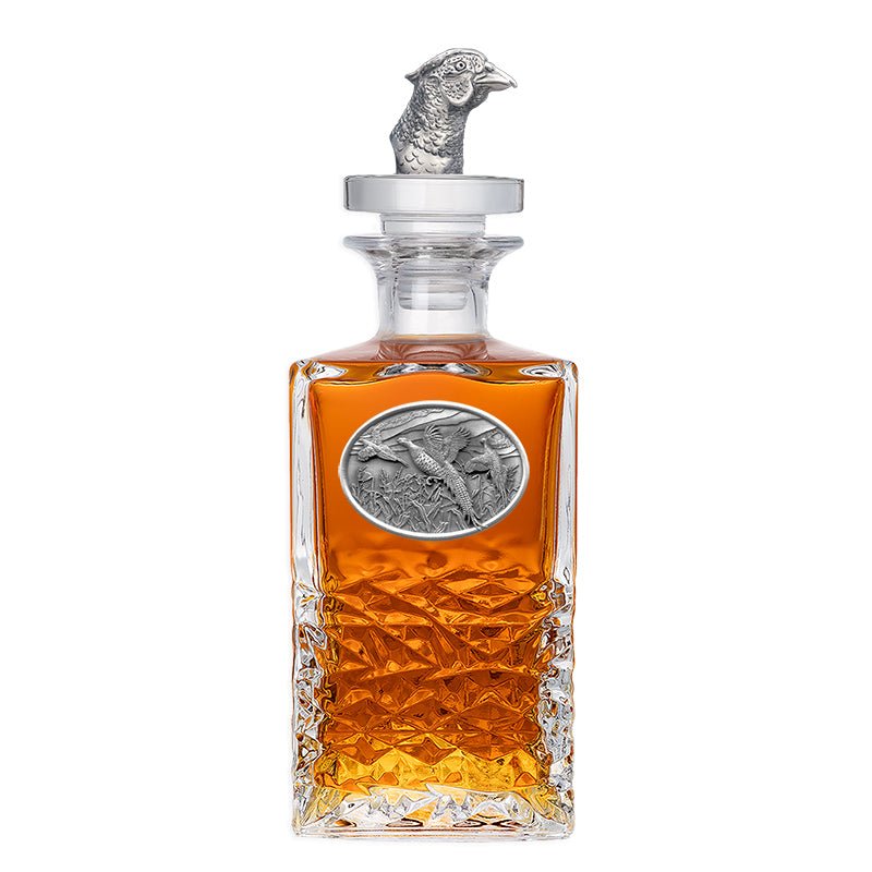 Upland Pheasant Heritage Whiskey Decanter - Fine Pewter & 3D Sculpted Top