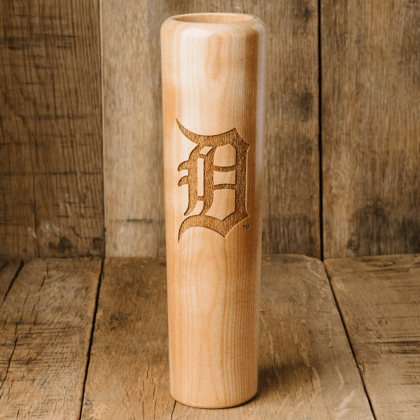 Detroit Tigers "Old English D" Official MLB Baseball Bat Mug - Handcrafted 12oz Wooden Dugout Mug