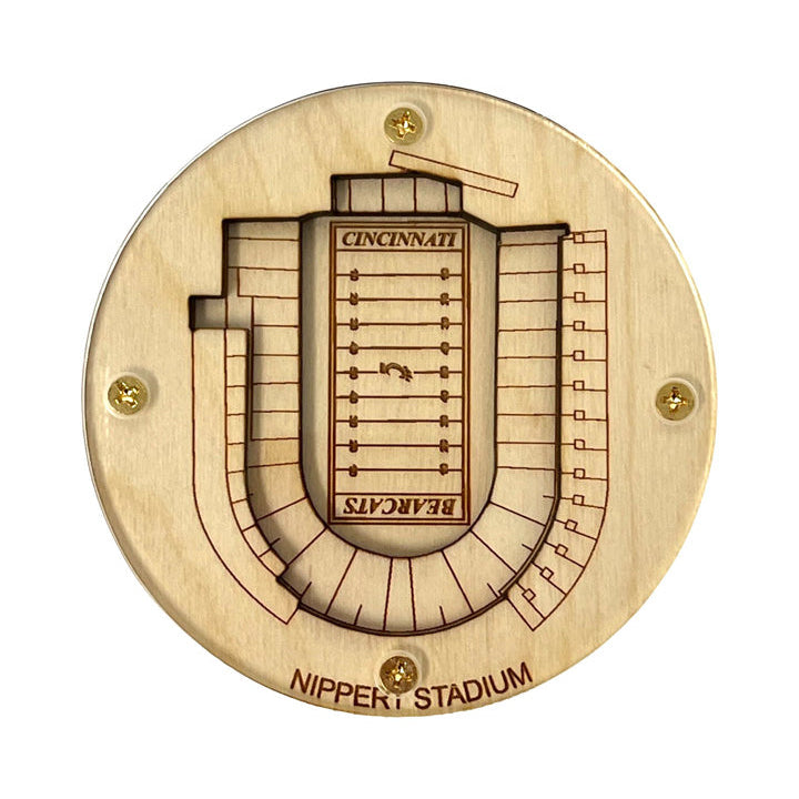 Cincinnati Stadium Map Art Coaster - Nippert Stadium Edition