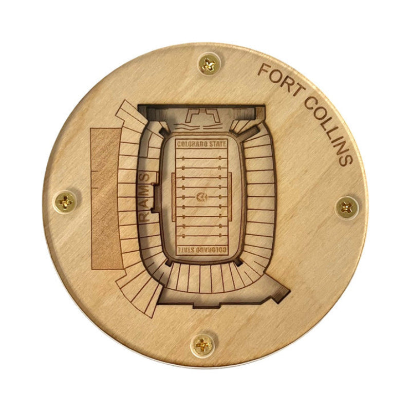 Fort Collins Stadium Map Art Coaster - Canvas Stadium Edition