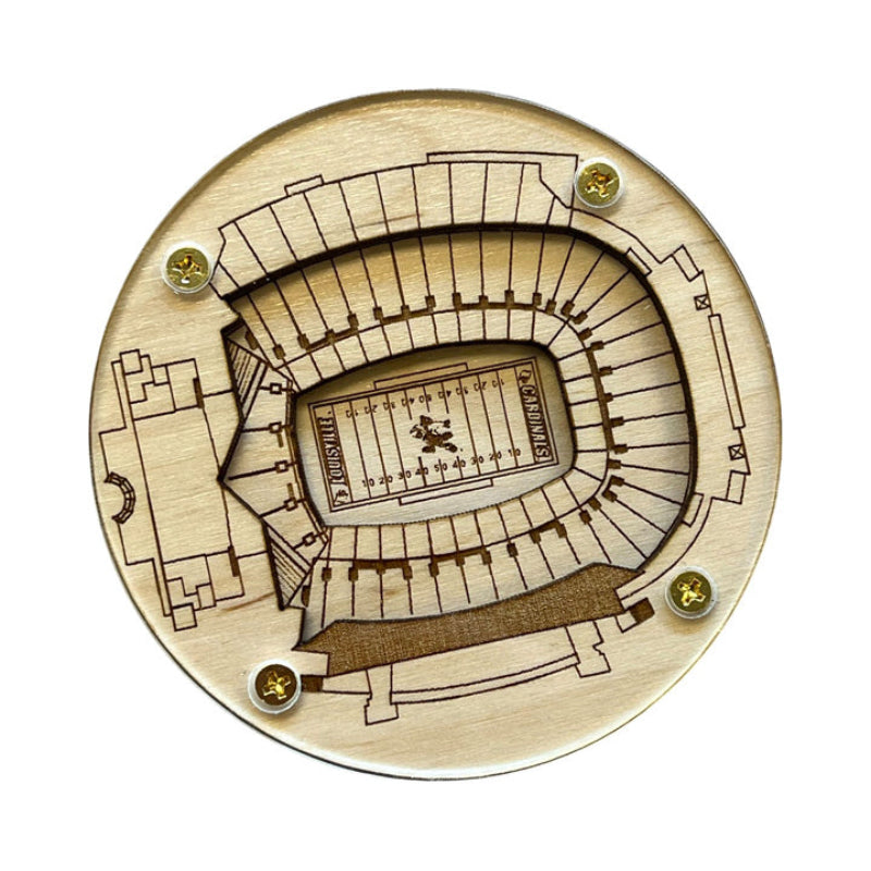 Louisville Stadium Map Art Coaster - L&N Federal Credit Union Stadium Edition