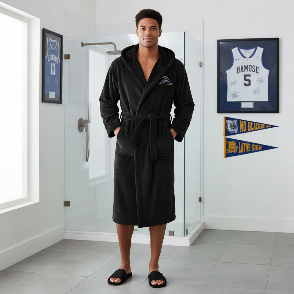 Akron Zips - Hooded Bathrobe Unisex Plush Lounge Robe