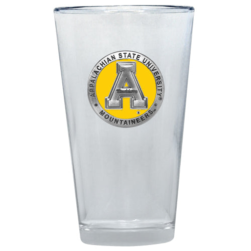 Clear glass with Appalachian State University logo on a white background