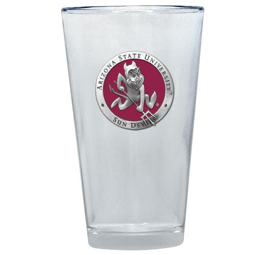 Clear glass with Arizona State University logo on a white background