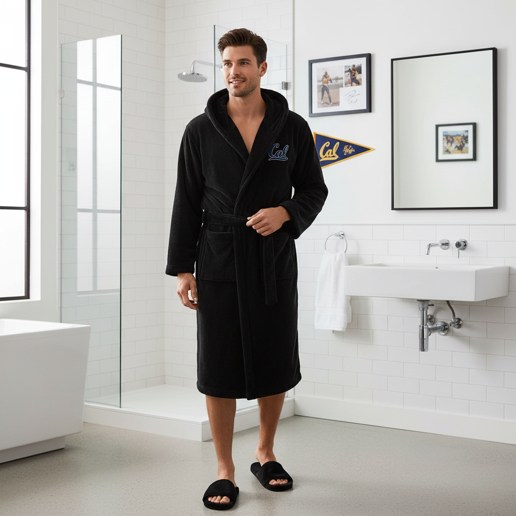 California Golden Bears - Hooded Bathrobe Unisex Plush Lounge Robe