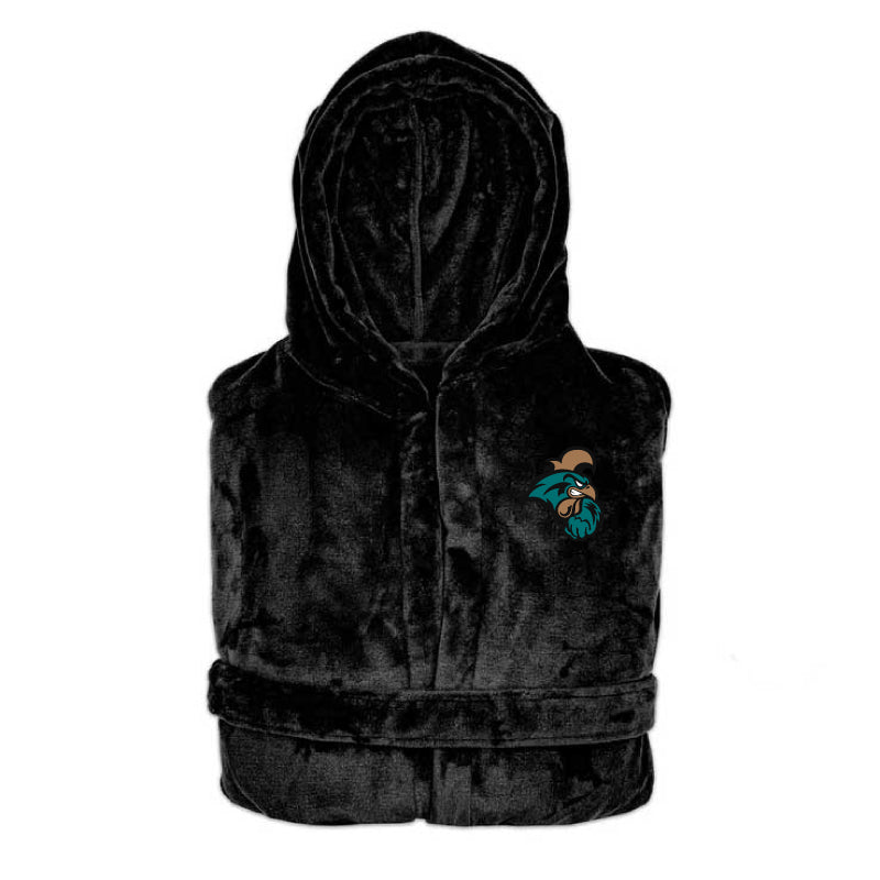 Coastal Carolina Chanticleers - Hooded Bathrobe Unisex Plush Lounge Robe
