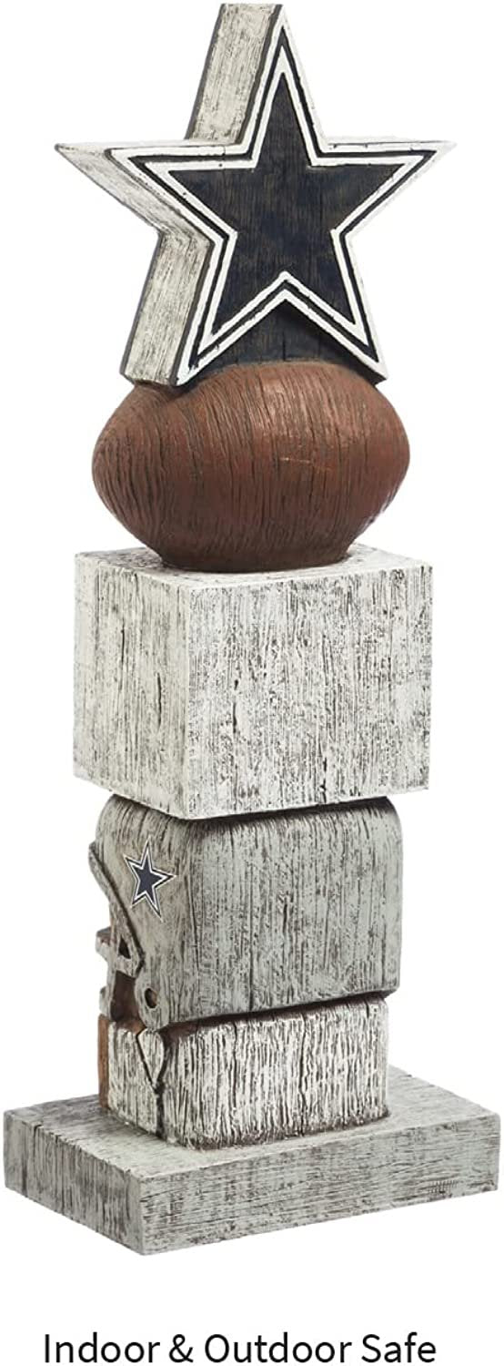 Dallas Cowboys Retro Tiki Totem Garden Statue - Vintage NFL Mascot Outdoor Decor & Man Cave Figurine