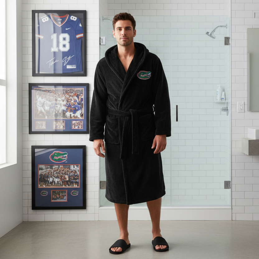 Florida Gators - Hooded Bathrobe Unisex Plush Lounge Robe