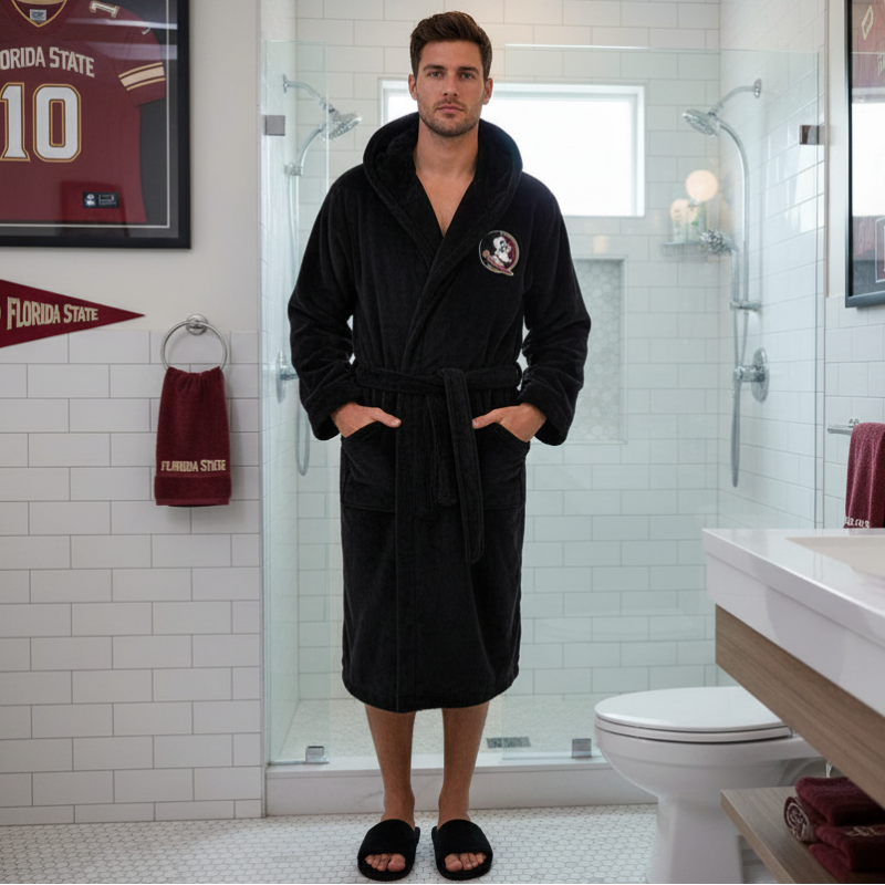 Florida State Seminoles - Hooded Bathrobe Unisex Plush Lounge Robe
