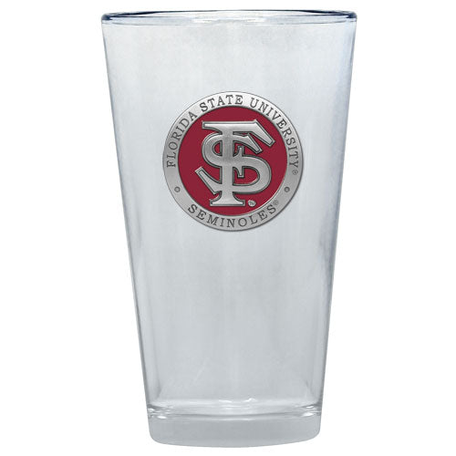 Clear glass with Florida State University logo on a white background