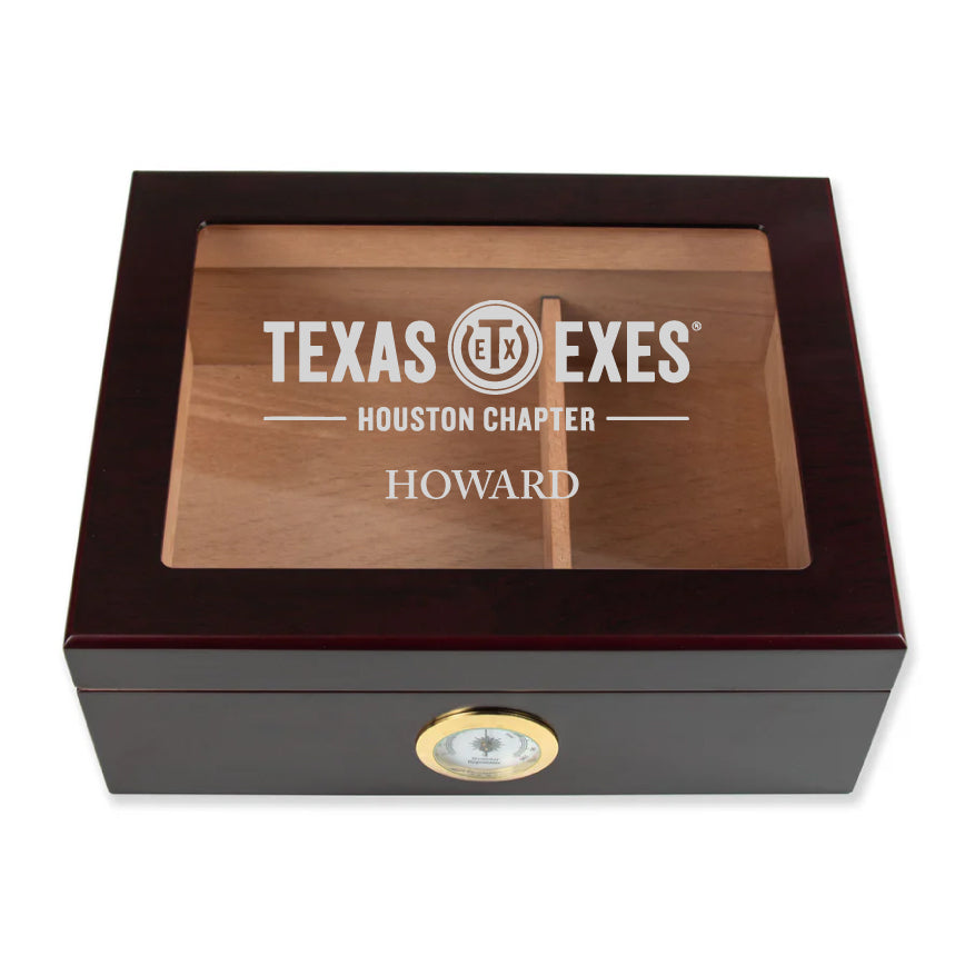 Texas Exes Personalized Humidor