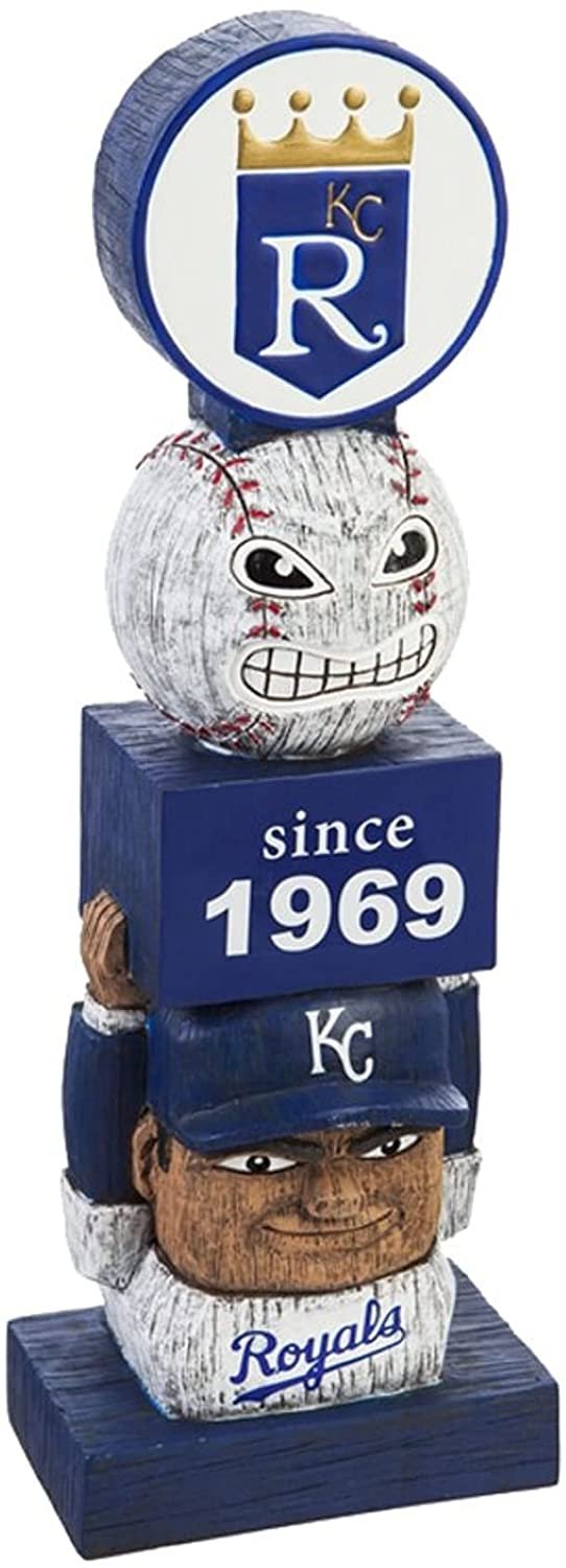 Kansas City Royals Tiki Totem Garden Statue - Vintage MLB Mascot Outdoor Decor & Man Cave Figurine