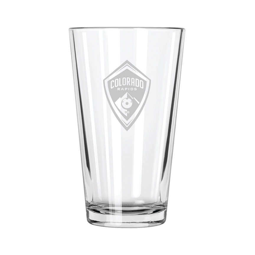 Colorado Rapids Etch Pint Glass - Official MLS Merchandise