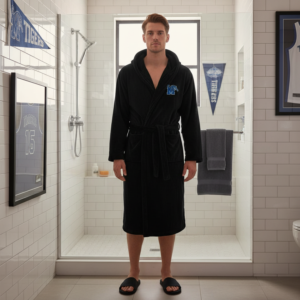 Memphis Tigers - Hooded Bathrobe Unisex Plush Lounge Robe