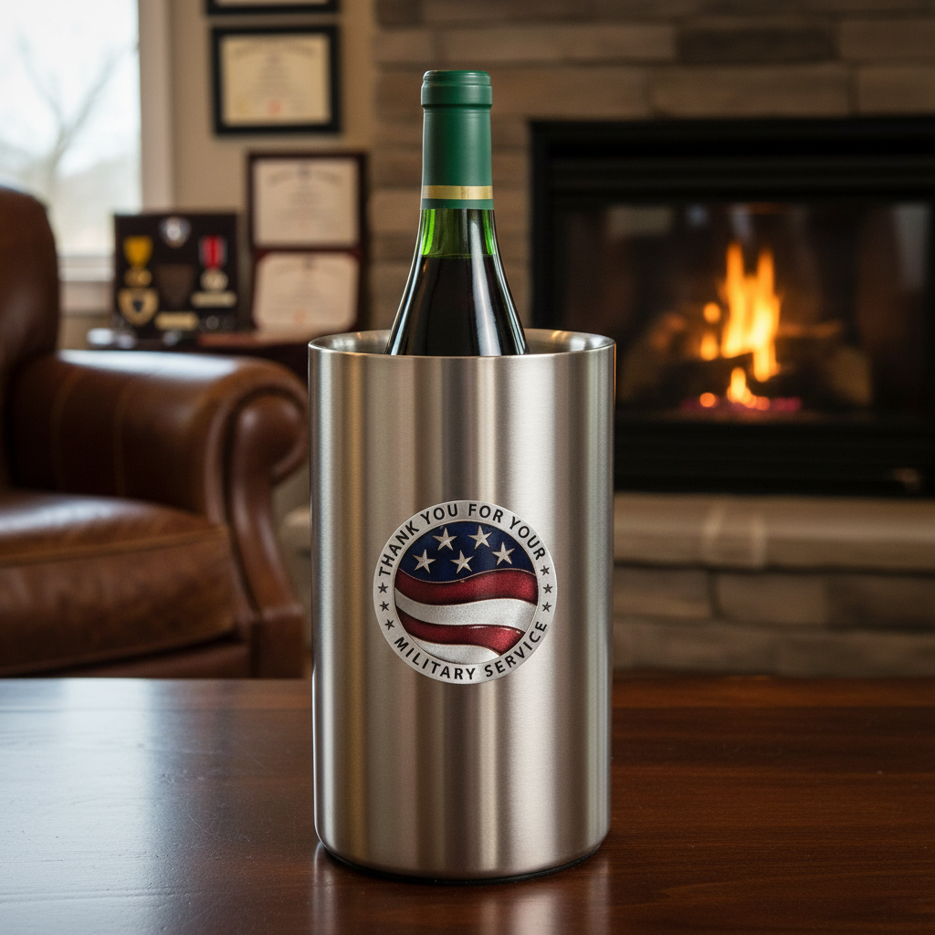 Military Service Appreciation Double-Wall Insulated Wine Chiller