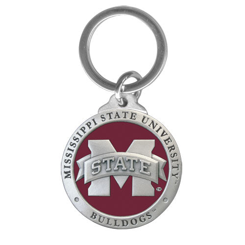 Mississippi State University keychain with logo on a white background