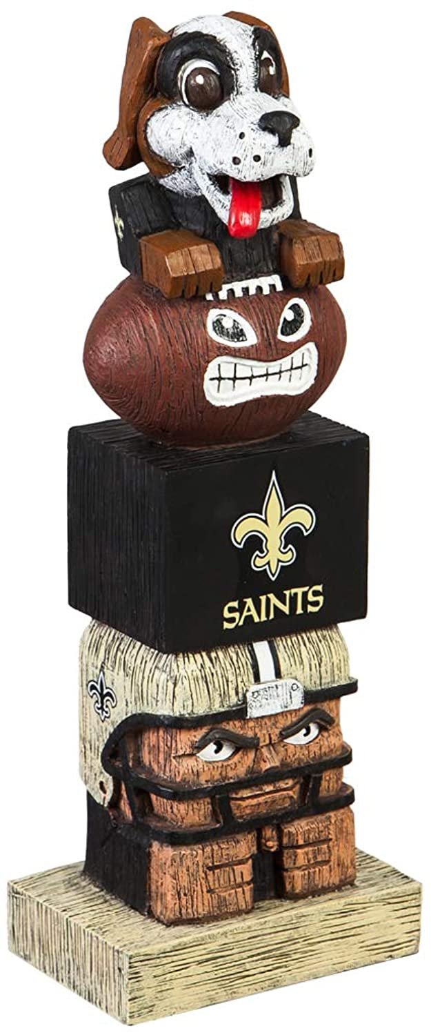 New Orleans Saints Tiki Totem Garden Statue - NFL Mascot Outdoor Yard Decor & Man Cave Figurine