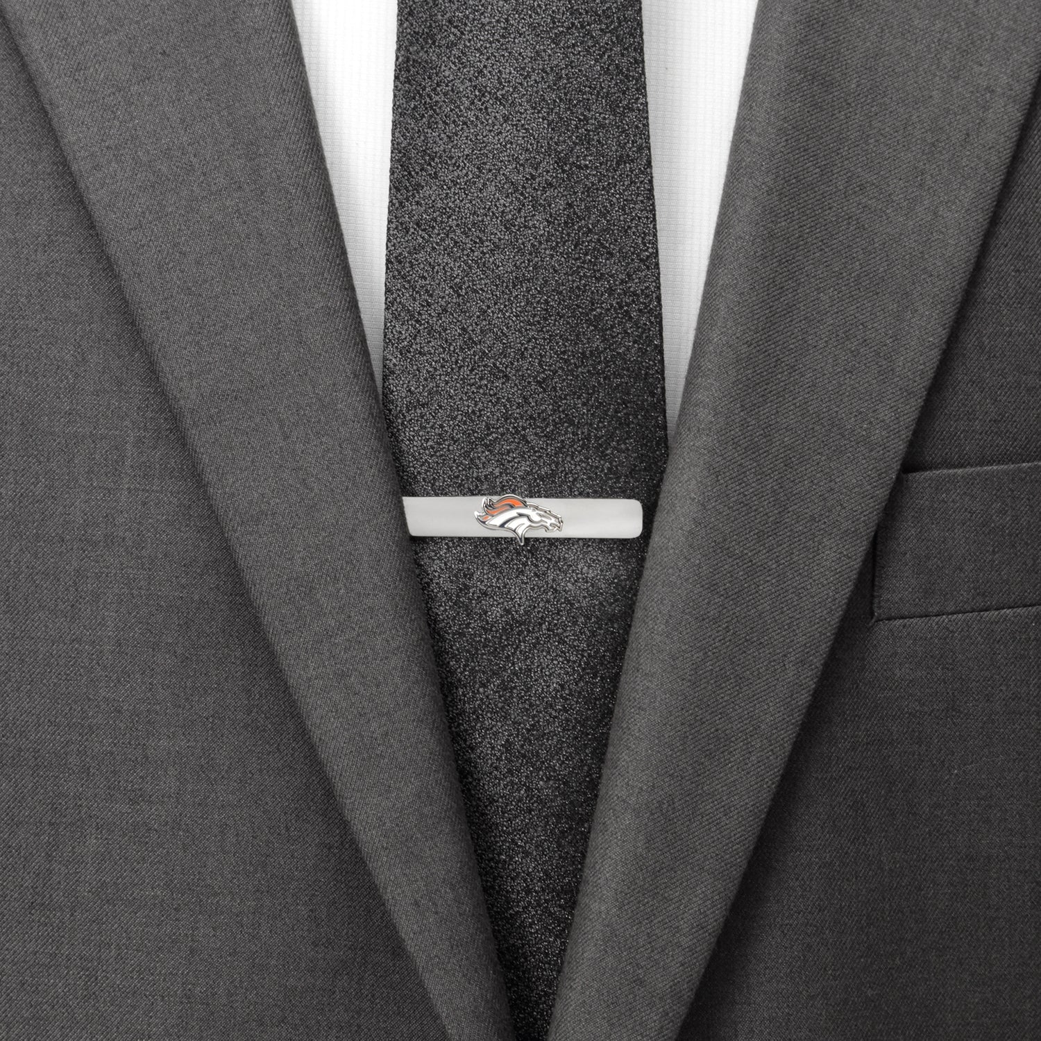 NFL Denver Broncos Cufflinks and Tie Bar Gift Set | Officially Licensed Football Accessories