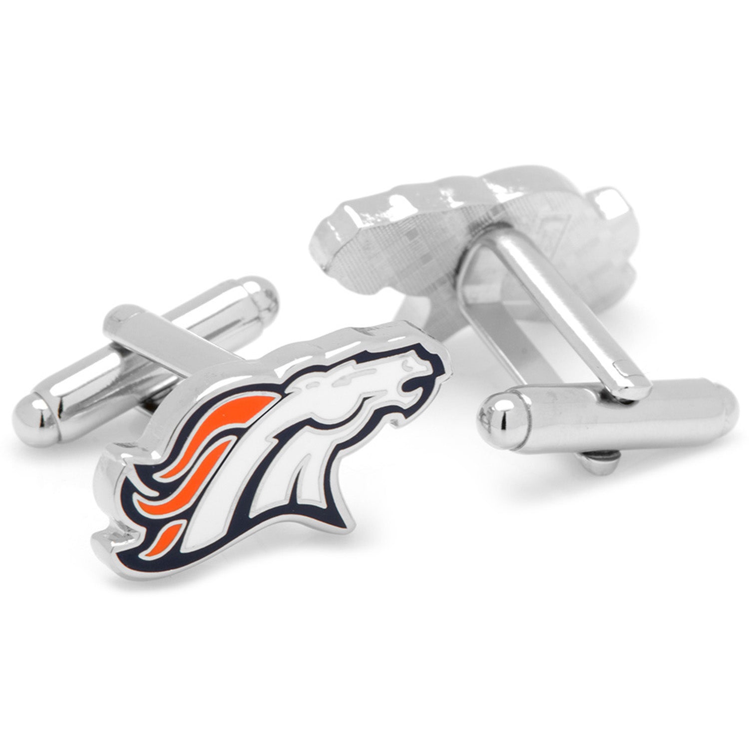 NFL Denver Broncos Cufflinks and Tie Bar Gift Set | Officially Licensed Football Accessories