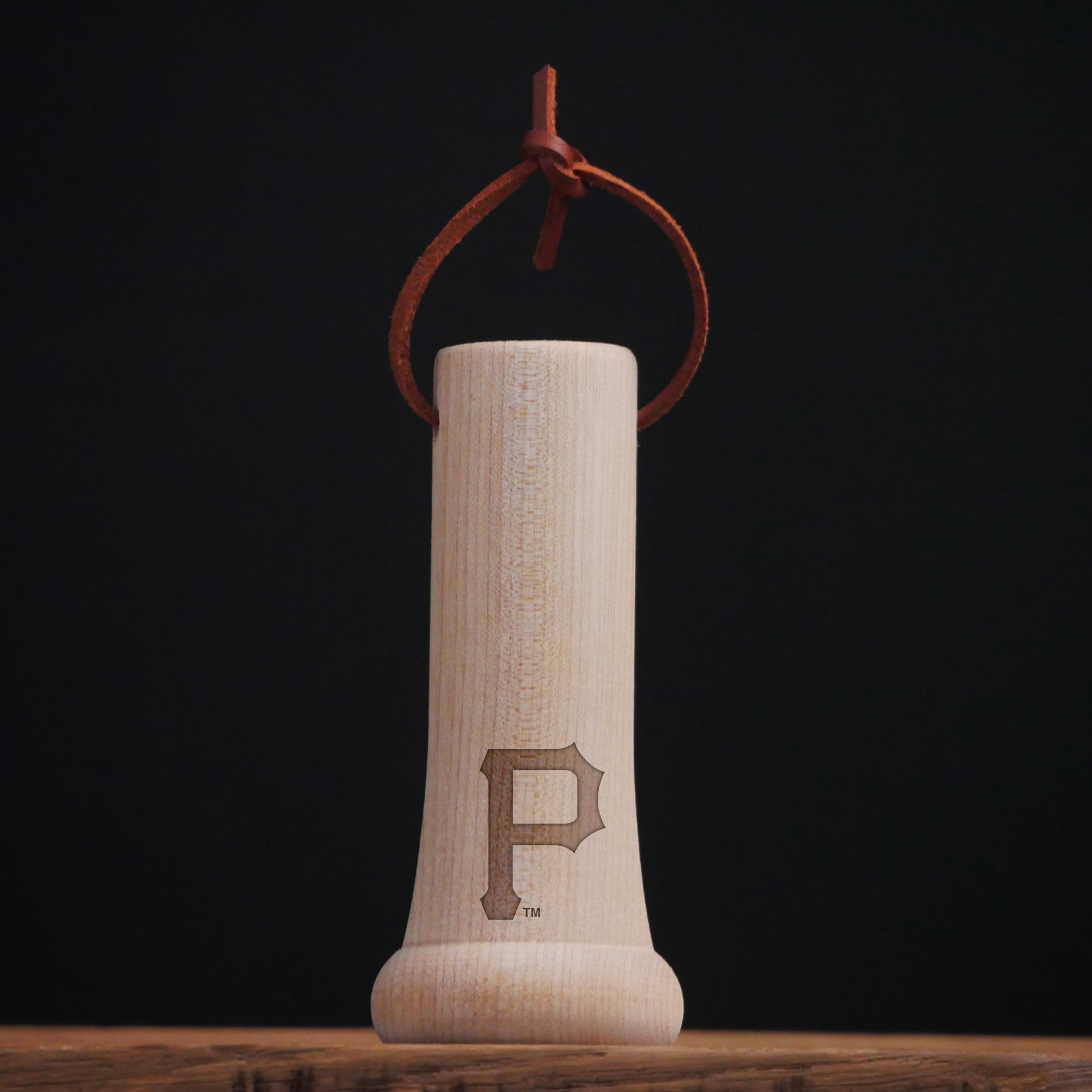 Pittsburgh Pirates "P" MLB Bat Knob Christmas Ornament - Dugout Mugs Laser Engraved Baseball Decor