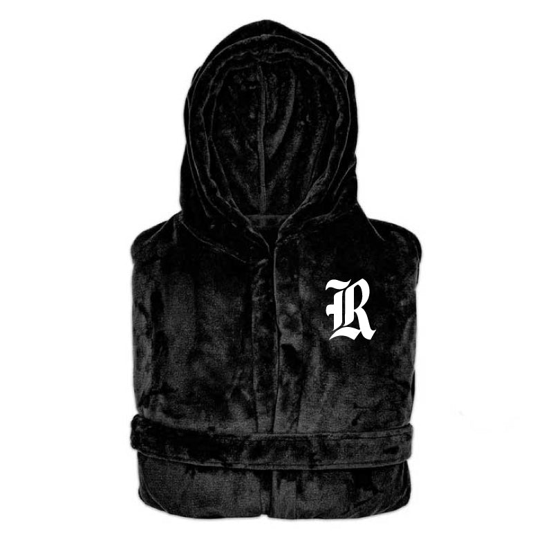 Rice Owls - Hooded Bathrobe Unisex Plush Lounge Robe