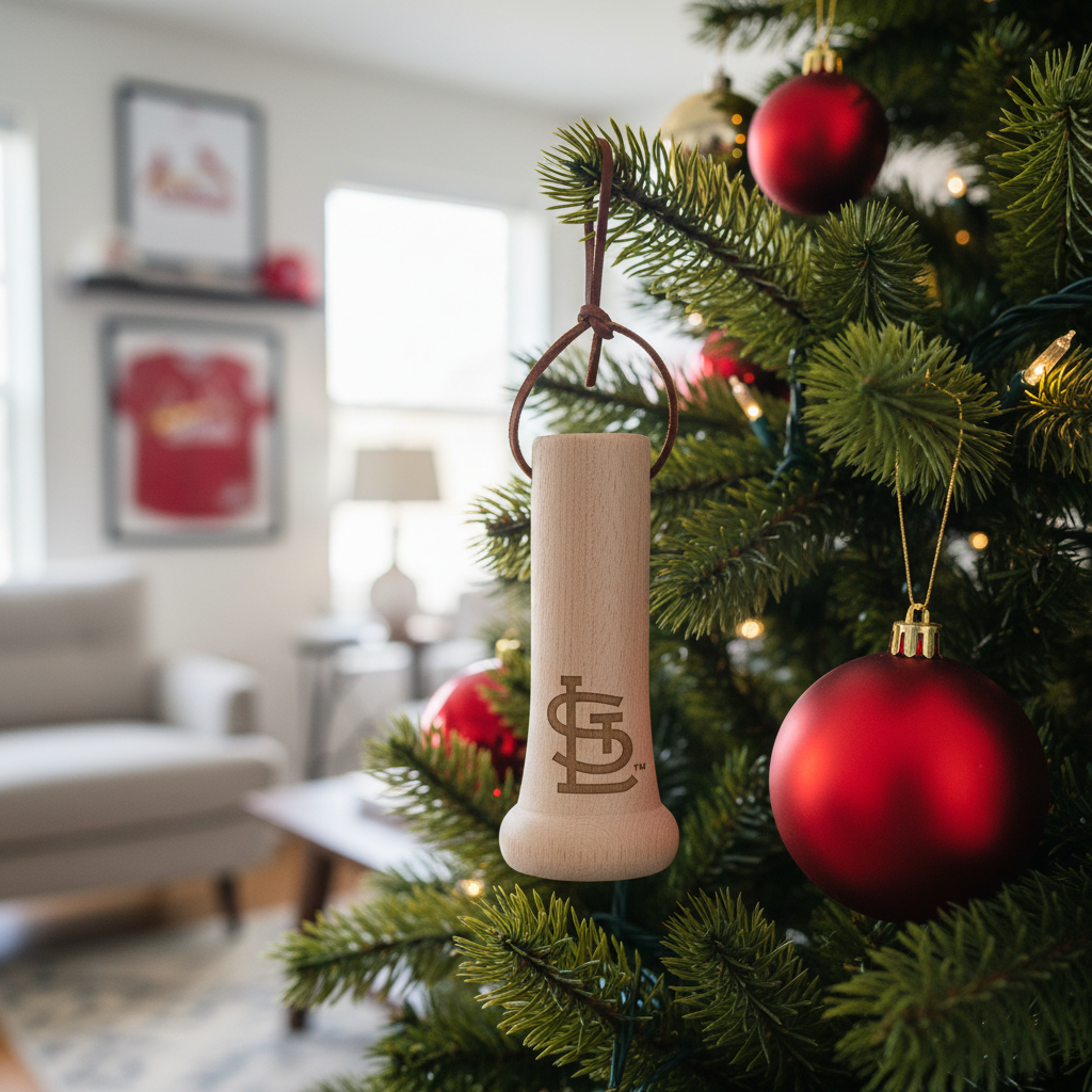 St. Louis Cardinals "STL" MLB Bat Knob Christmas Ornament - Dugout Mugs Laser Engraved Baseball Decor