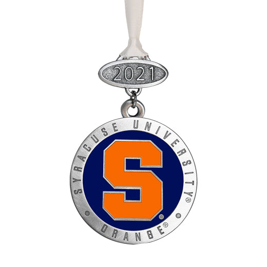 Syracuse University ornament with '2021' on a white background