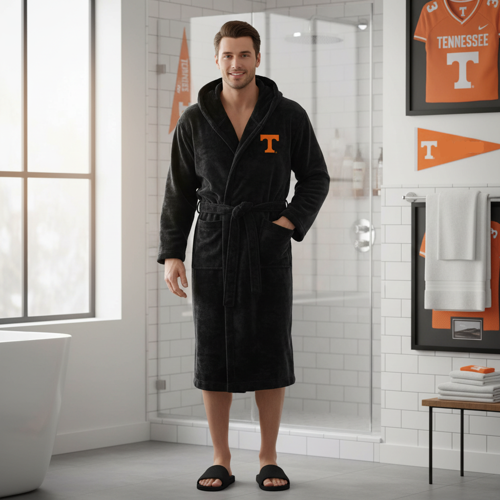 Tennessee Volunteers - Hooded Bathrobe Unisex Plush Lounge Robe
