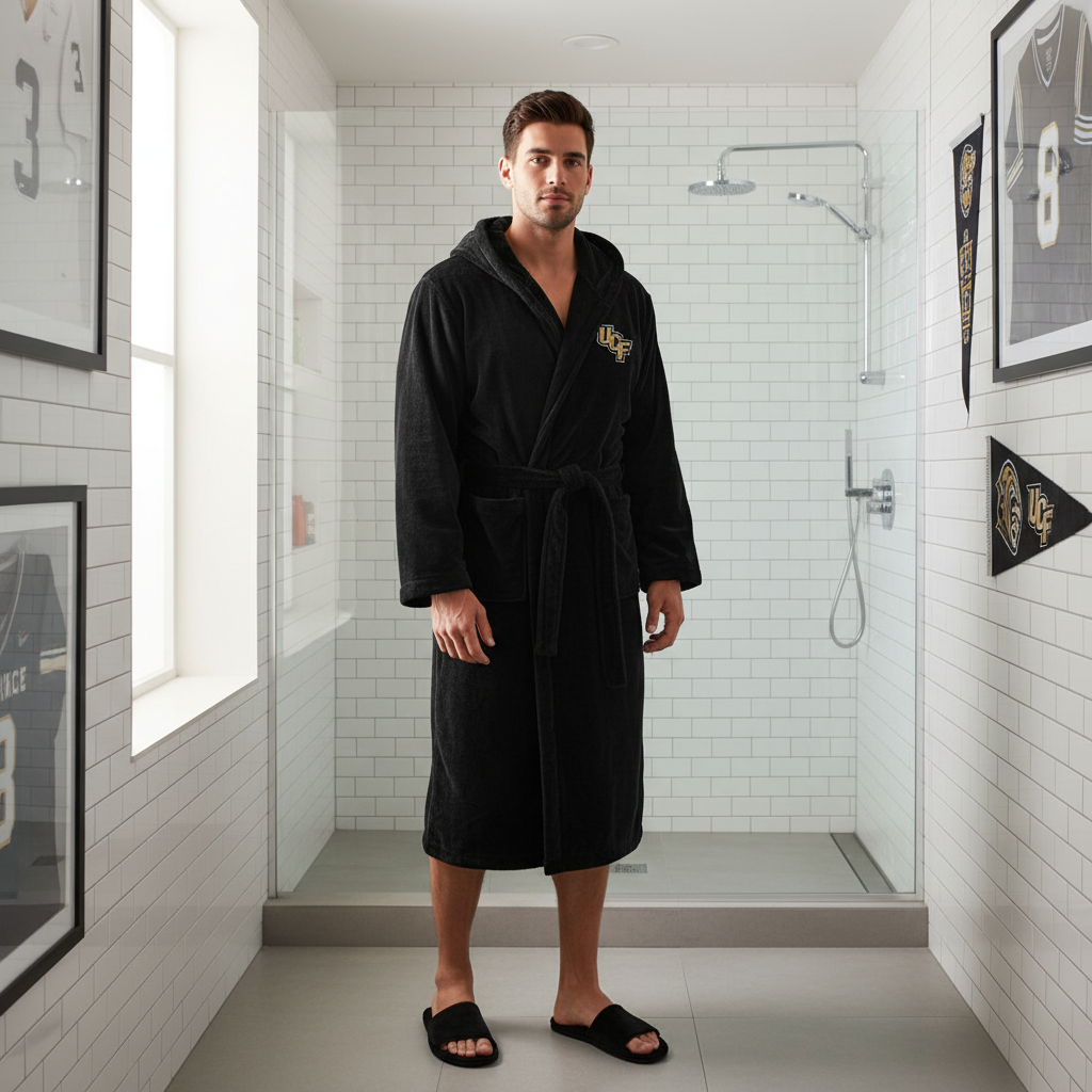 UCF Knights - Hooded Bathrobe Unisex Plush Lounge Robe