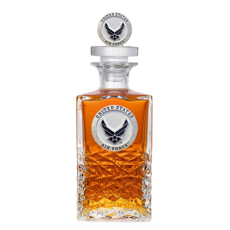 US Air Force Heritage Whiskey Decanter - Fine Pewter Wings & 3D Top