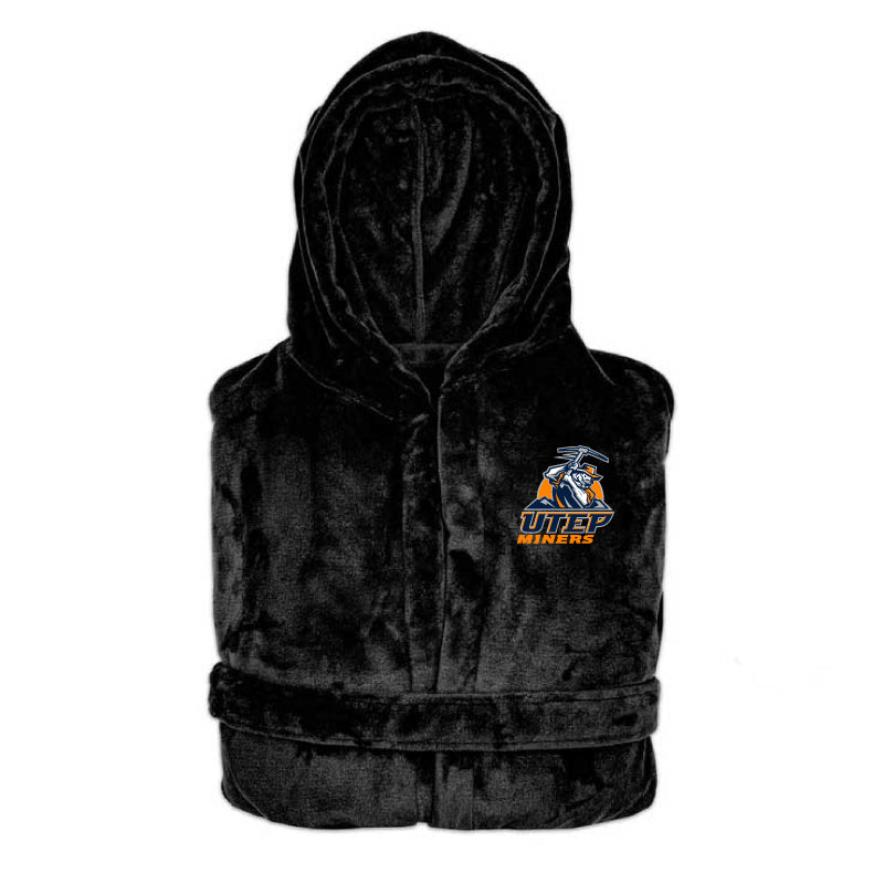 UTEP Miners - Hooded Bathrobe Unisex Plush Lounge Robe